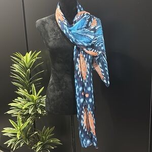 Chico’s Libby Straight oblong multicolor sheer lightweight scarf 100% polyester